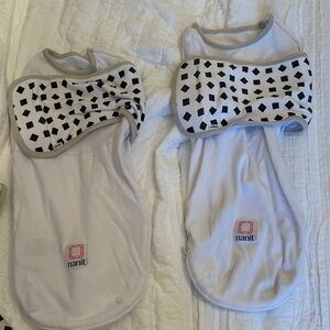 Nanit White and Black Baby Swaddle